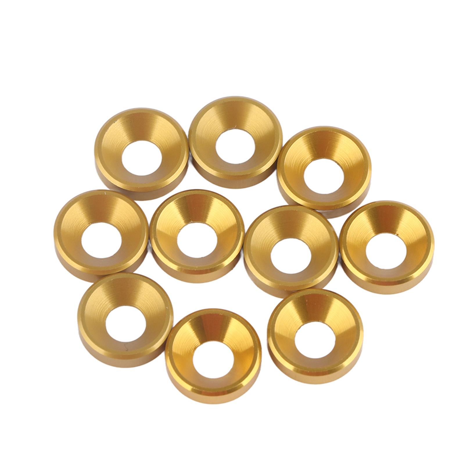 

10 шт. M4 анодированные потайные головки шайбы прокладка алюминиевый сплав золото