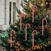 Set of 5 Colorful Sturdy Plastic Lollipop Christmas Decorations Portable Hanging Ornament for Holiday Decoration