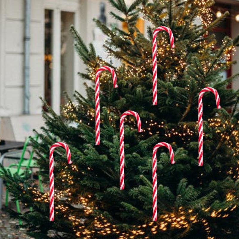 Set of 5 Colorful Sturdy Plastic Lollipop Christmas Decorations Portable Hanging Ornament for Holiday Decoration