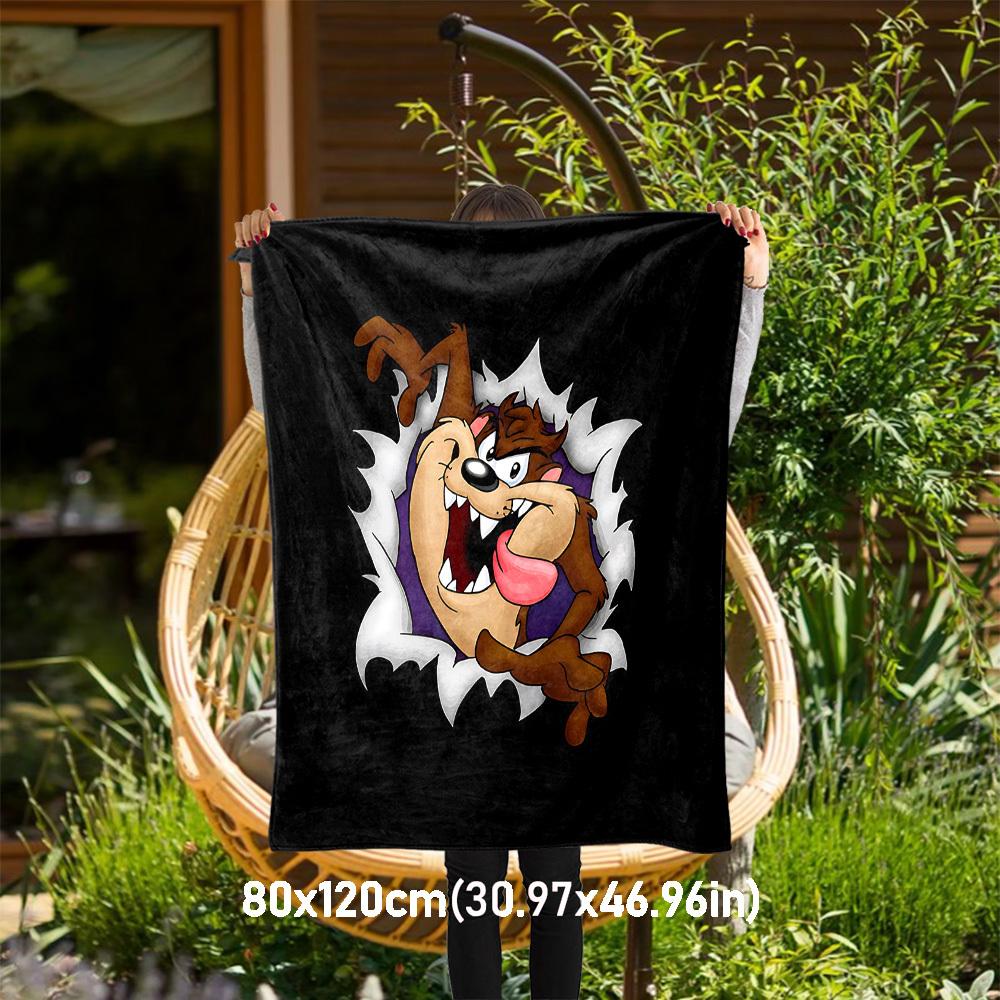 

Tazmanian devil - Throw Blanket, Soft Bedding Cover, Flannel Blankets, Living Room, Travel, Camping,All Seasons Use090 80x120cm(31x47inch)