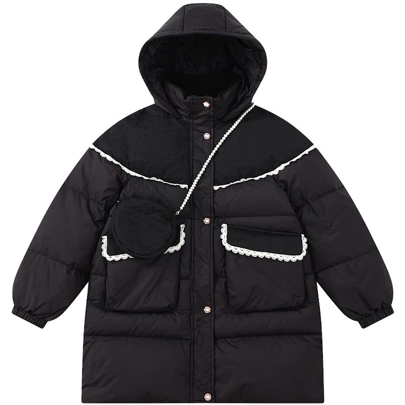 DEESHA Girls Elegant Long 3-Proof Down Jacket 140