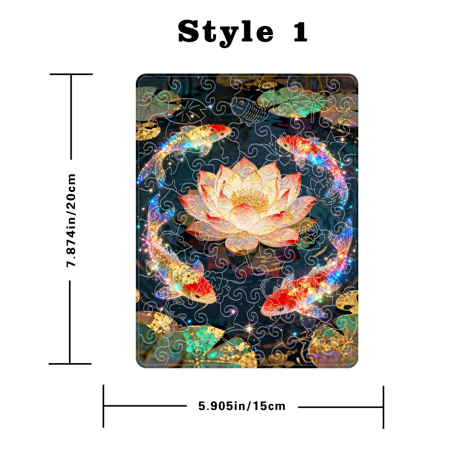 

Lotus Koi Puzzle Decorative Ornament More Than Light Transmission Acrylic Puzzle Every Year