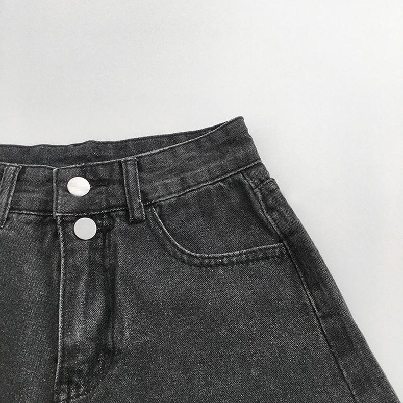 Pants Classic and Minimalist Fashion Versatile Women's Summer Broken Wide-legged Pants A Word Loose Burlap Shorts Female Denim Shorts Individuality