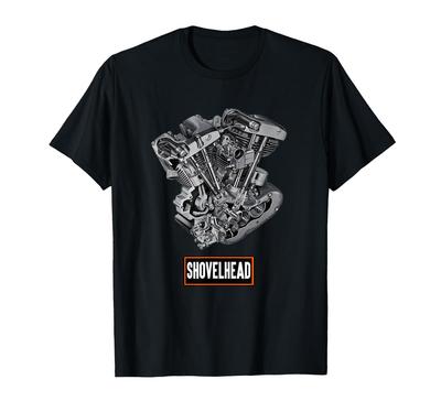 Vintage HD Motorcycle VTwin Shovelhead Engine Classic Biker T-Shirt