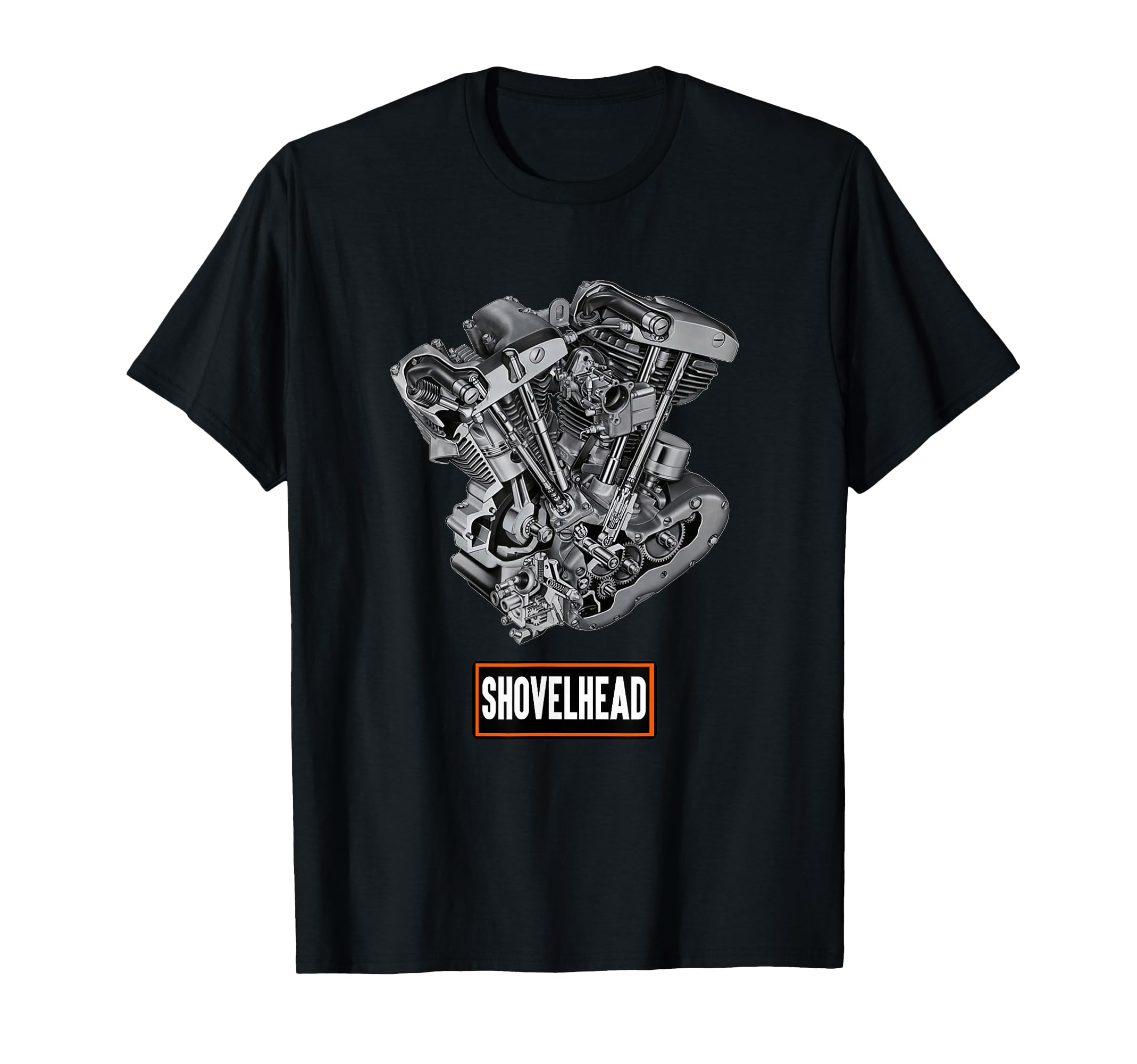 Vintage HD Motorcycle VTwin Shovelhead Engine Classic Biker T-Shirt