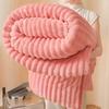 Ultra Soft Faux Rabbit Fur Throw Blanket Warm Plush Striped Blankets Conditioning Quilt Multi Functional Sofa Cover Blanket