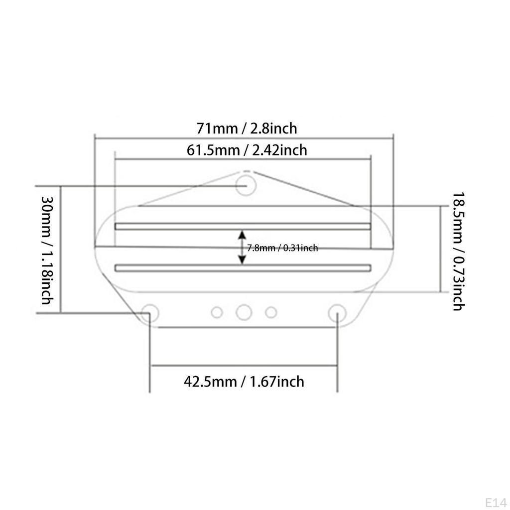 Bridge Double Coil Pickup for Electric Guitar with Rail System