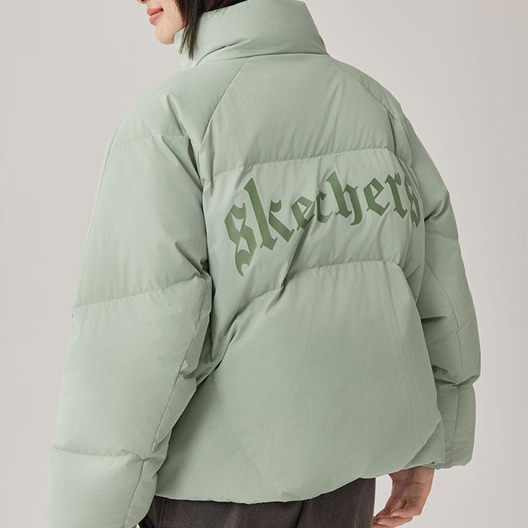 Skechers Warm Waterproof Anti-Static Lightweight Casual Sports Jacket Women Outerwear Light-Gray L425W019-05CQ