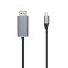 Aisens USB-C To Displayport 4K@60HZ Converter Cable - USB-C/M-DP/M - 0.8M - Black-A109-0394