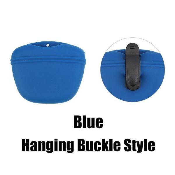 1 x Silikon-Leckerli-Beutel für Hunde, verbesserter, stärkerer Magnetverschluss zur Vermeidung von Verschütten, 1,67-Tassen-Gürteltasche für Leckerlis mit Hüftgurt oder Hüftclip