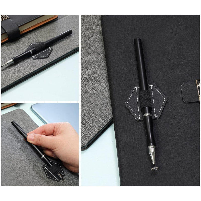 PU Self-adhesive Pen Holder IPad Capacitive Pen Holder Elastic Band Computer Self-adhesive Pen Holder Stationery Organizer