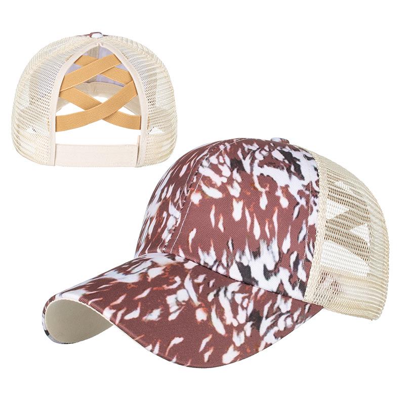 Elastic Mesh Ponytail Baseball Cap - Duckbill Sun Hat