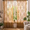 Volantvorhänge, Französischer Pastorale Spitzen-Gardine, Lichtfilternde Fenstergardine, 2-in-1 Doppelnutzung Kurzer Vorhang für Wohnzimmer Schlafzimmer Balkon Erker