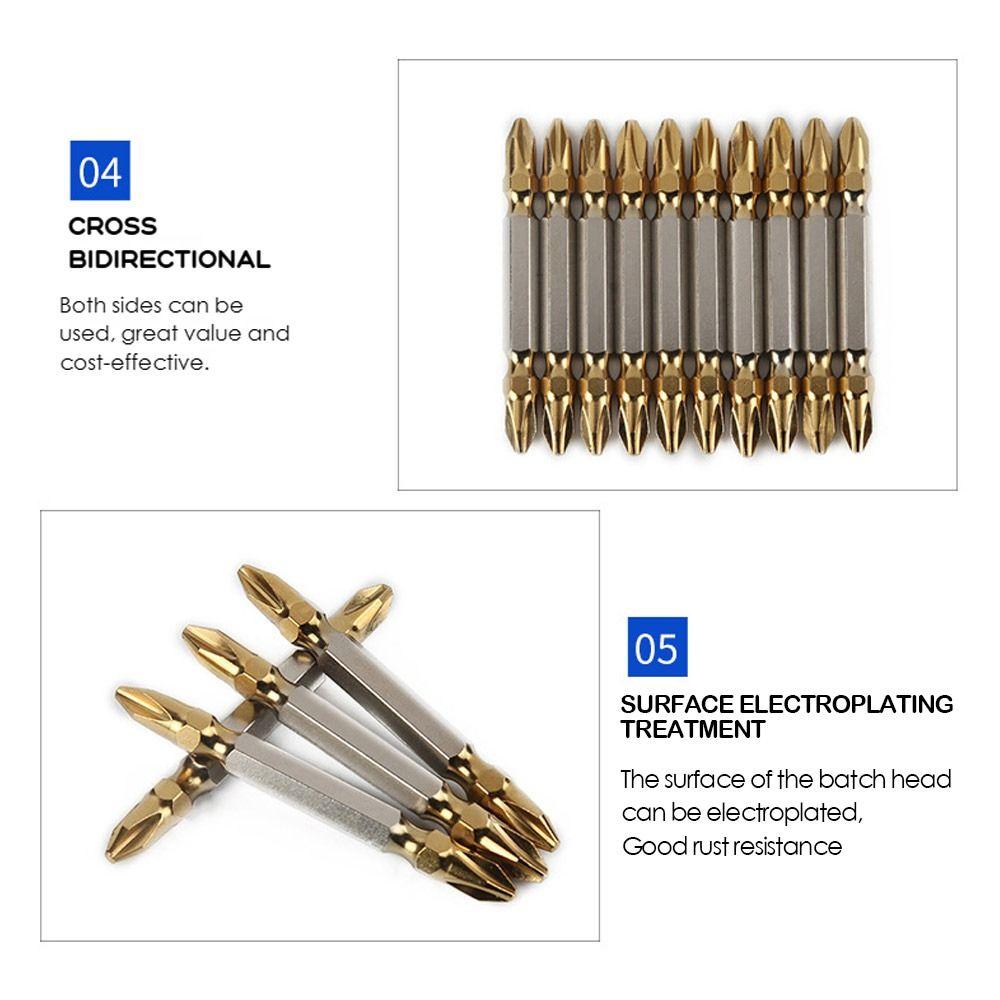 Durable High Hardness Double Headed Strong Magnetic Titanium Coated Hand Tools Screwdriver Bits