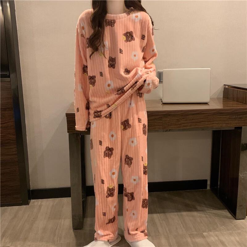 Мультяшные пижамы OEING из кораллового флиса One Size