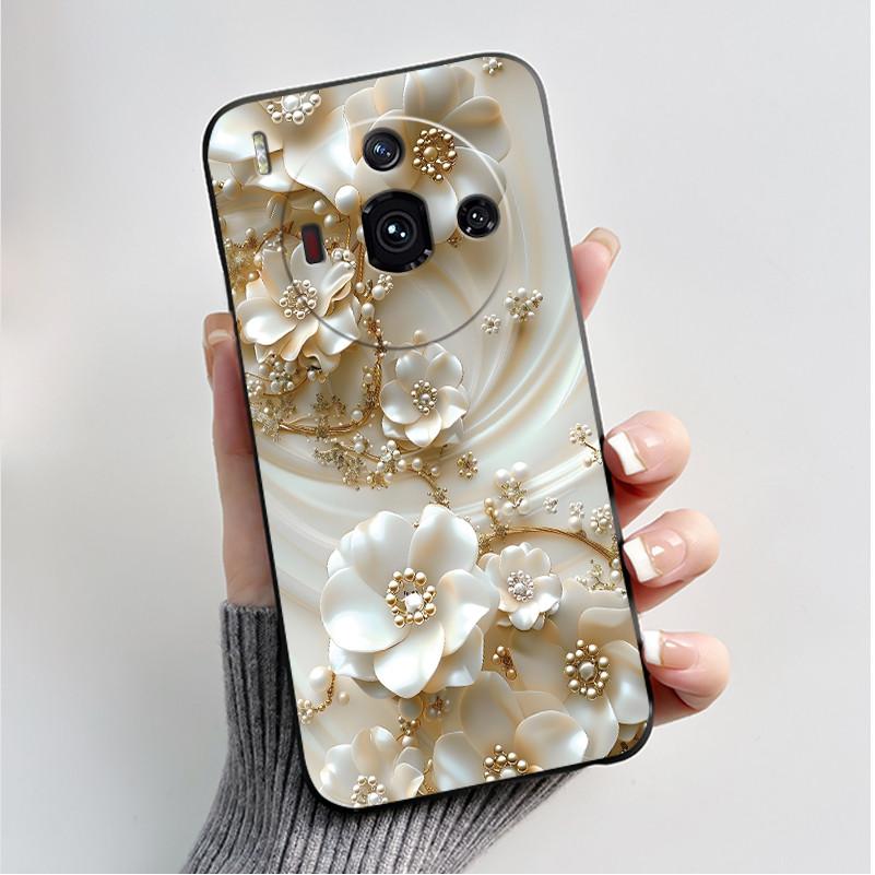 Printing Case For ZTE Nubia Z50S Pro 5G Funda ZTE Nubia Z60S Pro 5G Cover Soft Silicone Black Shell Cute Flower Cartoon Casing