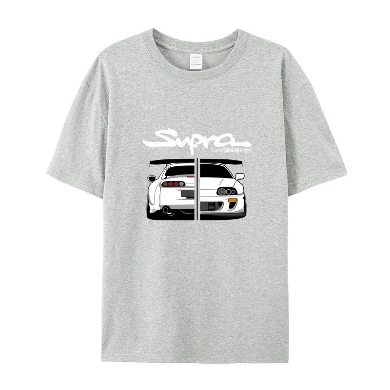 2024 Initial D Supra Tee and WoJDM Manga Print Shirt Casual Short sleeve Top Japanese Casual Sporty T-shirt