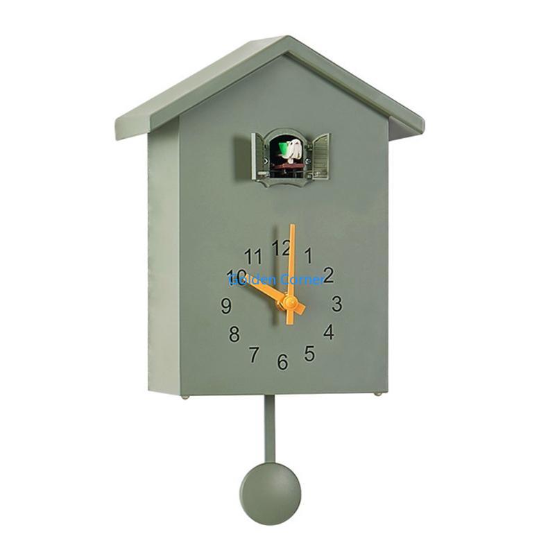 E15D Cuckoo Wall Clock Birds Sounds Pendulum Clock Desktop Cabinet Clocks Watch Gift
