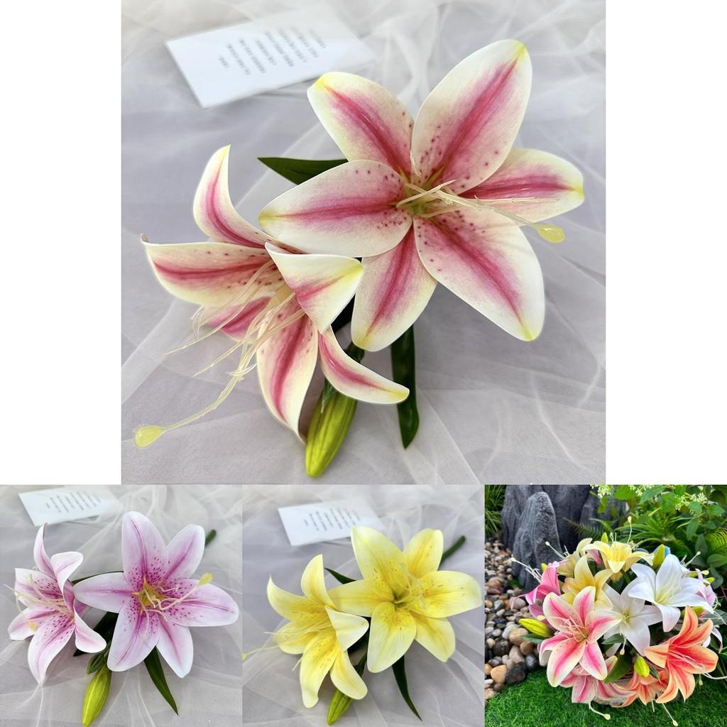 Artificial Lily 3d Printed Wedding Decorations For Hotel And Party