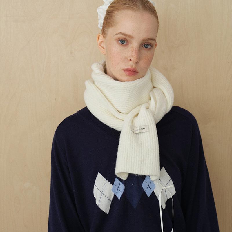 Luxury Knitted Cashmere Scarf Women Winter Warm Shawls Wraps Hijab Blanket Ladies Preppy Neckerchief Bufanda Pashmina Echarpe