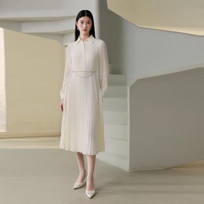ELLASSAY Elegante abito midi a pieghe