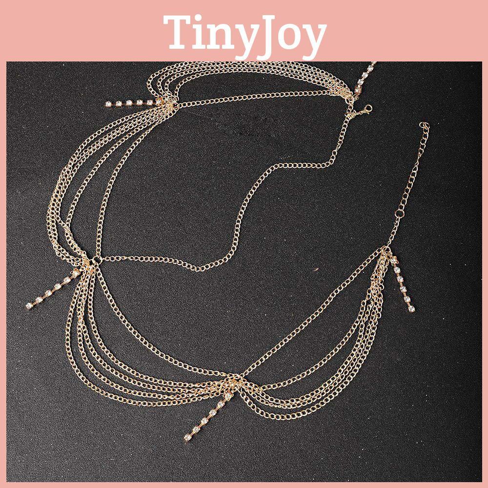 Rhinestone Decoration Fashionable Multi Layer Chain Design Women Headwear