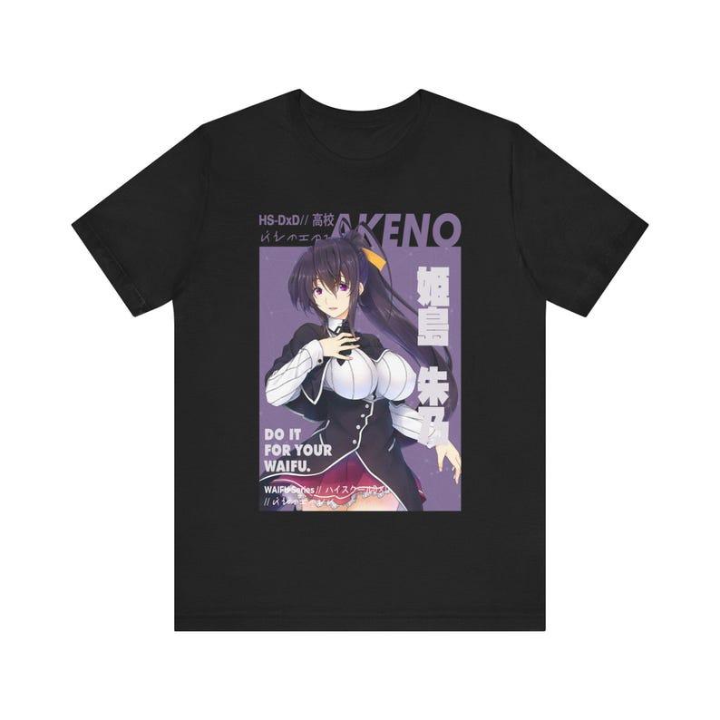 2026 Summer Hot Sale Anime High School Dxd Akeno Himejima T-Shirt Y2k Unisex Unisex Vintage Top Hip Hop Streetwear Oversized T-Shirt