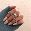 3pcs/Set Fashion Jewelry Rings Set Hot Selling Metal Hollow Round Opening Women Finger Ring for Girl Lady Party Wedding Gifts