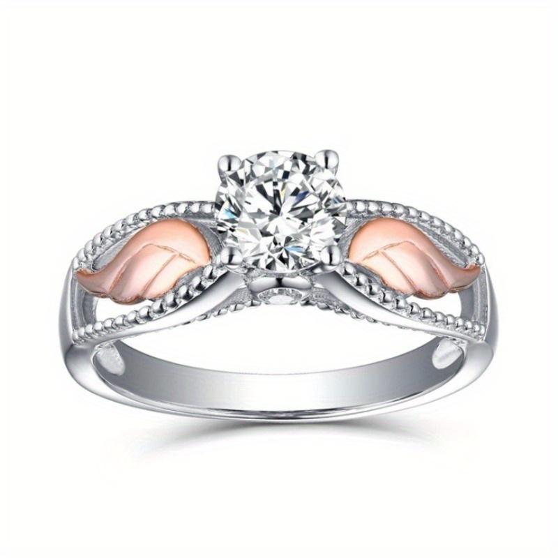 Shining main stone with wing ring, suitable for Valentine's Day, Angel's Day, dreamy and romantic, holiday warm gifts