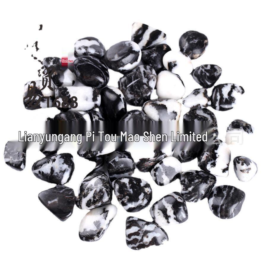 Black & White Spotted Decorative Gravel: Horse Stone for Wall Art, Fish Tanks, Bonsai & Crushed Stone Material