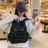 Korean Retro Stripe Backpack: Versatile, Large Capacity for Students