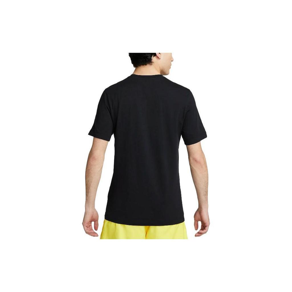 Nike T Shirts Men's Black Crew Neck Moderate Straight Fit FB9816-010