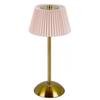 Cordless Table Lamp Small Night Light 3 Light Colors Simple Reading Light with Pleated Lampshade for Restaurant Bar Coffee Shop