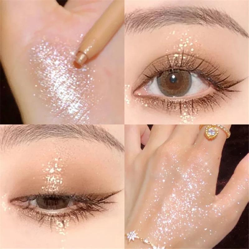 Glitter Eyeshadow Pen Pearlescent Diamond Eyeliner Pen Waterproof Highlight Brighten Silkworm Makeup Pencil Shiny Eyelids Makeup
