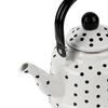 Elegant Enamel Teapot for Electric Stovetop 1100ml Water Kettle Halogen Range