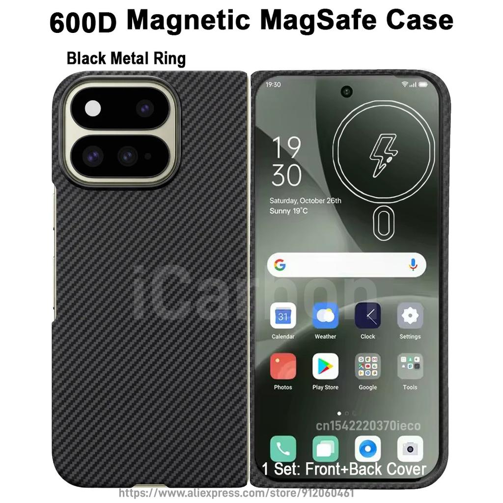 For Google Pixel 11 Pro Fold Magnetic Case Aramid Carbon Fiber Case MagSafe Compatible Ultra Thin Lightweight Aramid Fiber Cover