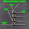 10 stuks 1,4 mm Draad 304 Roestvrij Staal Rechtsdraaiende Torsieveer 3/6/9 Wikkelingen 60-180 Graden Corrosiebestendige Torsieveer