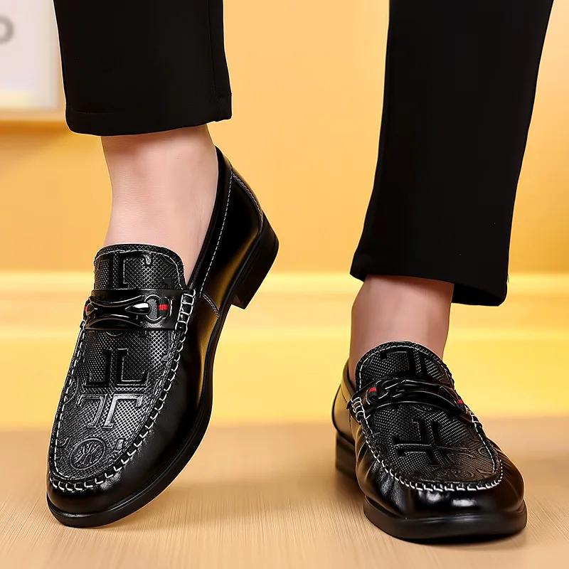 Herren Business Lederschuhe Weiches Leder Casual Weiche Sohle Weiche Oberfläche Sommer Atmungsaktiv Slipper Loafer Herren Trendig