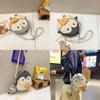 Adorable Cartoon Penguin Shoulder Bag Lightweight Corduroy Crossbody For Kids