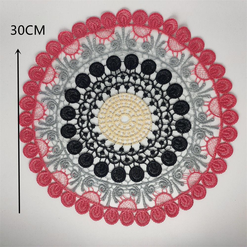 

Коврик для чайного столика для дома, гостиной, вышивка, пустая скатерть, вышивка, круглый обеденный стол, тумба под телевизор, прикроватный коврик rose red 30CM