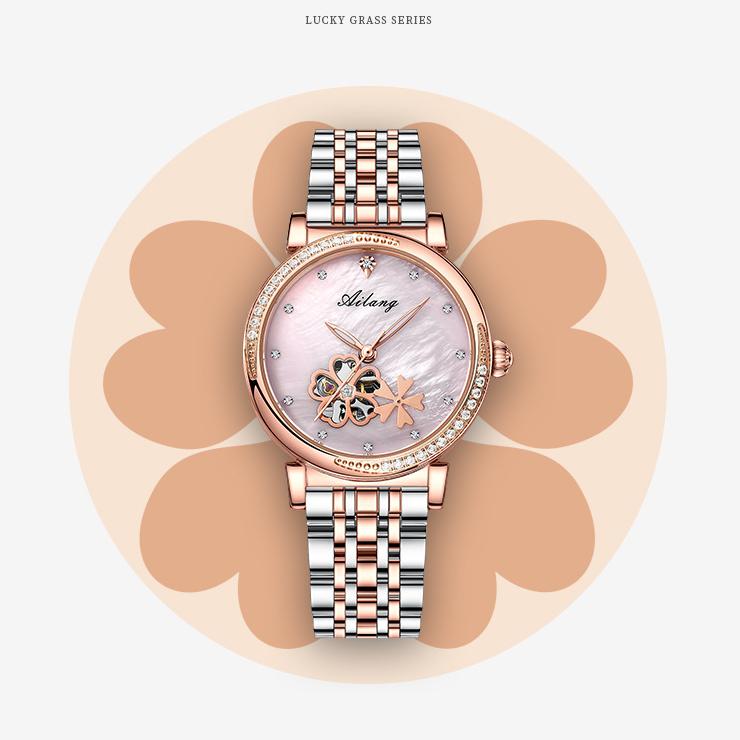 AILANG Neue Damenuhr, automatische mechanische Uhr, modische Damenuhr, wasserdicht
