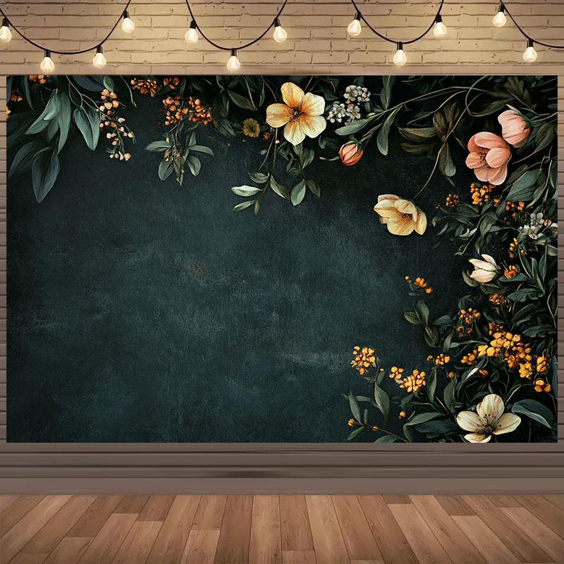 2D plane 1 piece of autumn floral retro background fabric suitable for family gatherings and wedding decorations