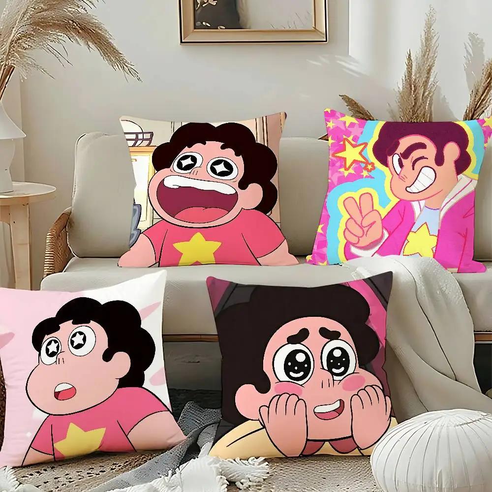 Cute H-Steven Universe-W Pillow Case Cushion Cover Soft Cute Throw Pillow Case For Car Sofa Pillowcase Polyester With Zipper