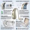 Mini Rechargeable BTE Hearing Aid Adjustable Tone Digital Sound Amplifier Portable Elder Hearing Device