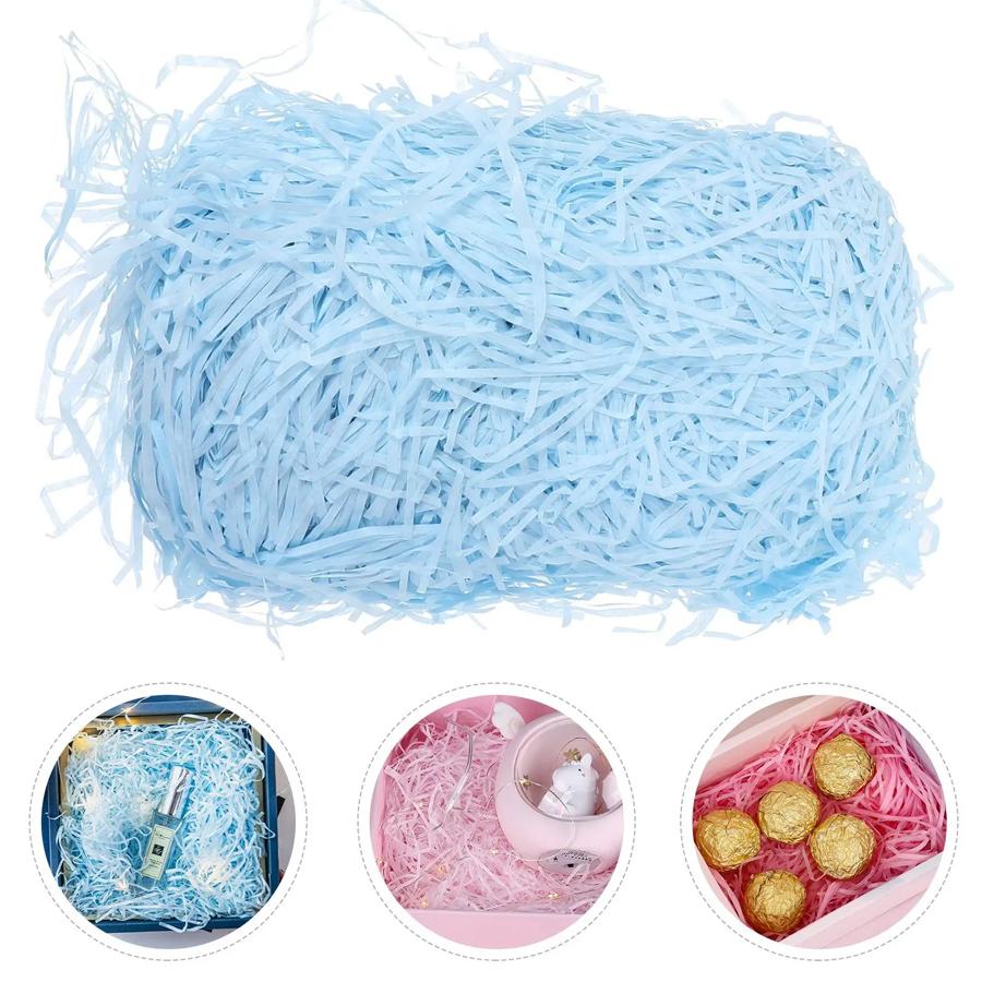 40g Filamento di Carta Erba Rafia Materiale Riempitivo per Imballaggio Scatola Regalo Caramelle Decorazione Avvolgente per Matrimonio Compleanno Festa Festival XJM
