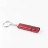 Flat Aluminum Alloy Dual Frequency Survival Whistle Double Tube Outdoor Survival Survival Whistle Equipment Equipped EDC Tool