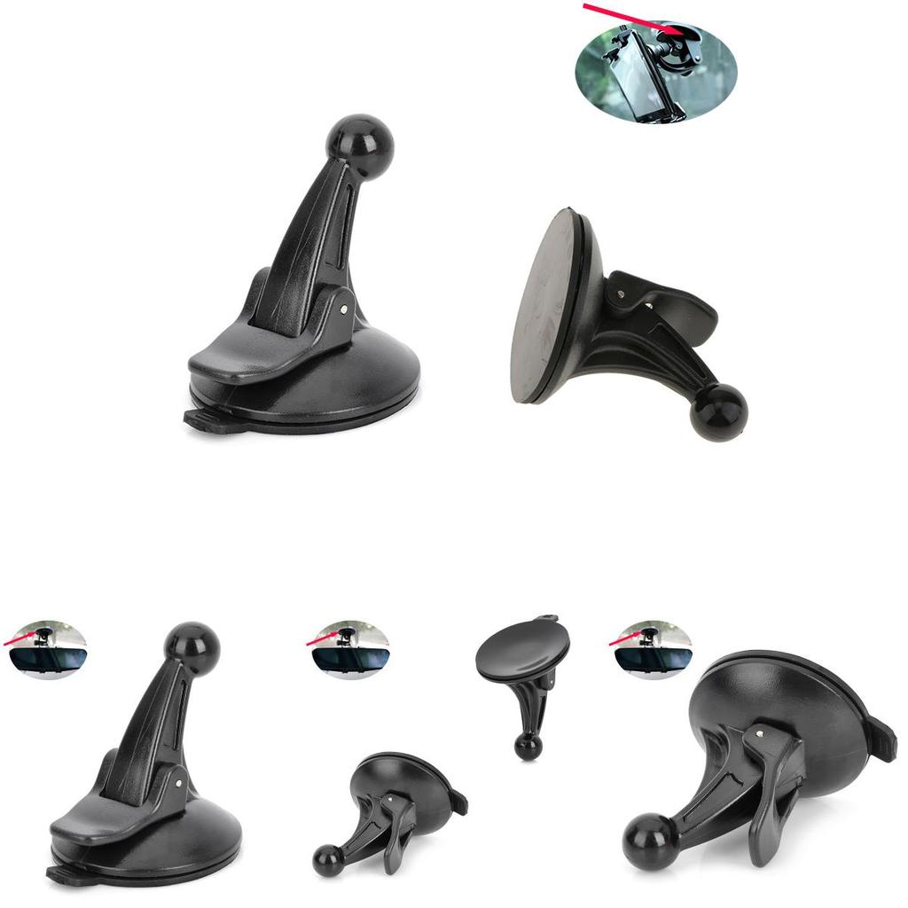 Supporto da Auto Nero Staffa in Plastica Per Dispositivo di Navigazione Supporto con Ventosa Diametro 17mm Leggero e Durevole