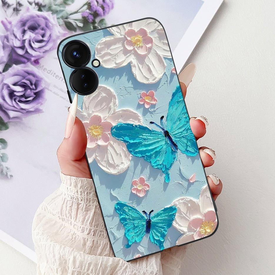 For Tecno Spark 9 Pro Case Spark9 Pro KH7n New Luxury Painted Cover Soft Silicone Phone Case For Tecno Spark 9T Spark9T KH6 Bags