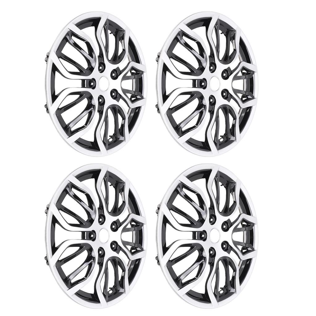 4 Pcs 14 Inch Hubcaps Full Protection Stylish Look Universal Fit R14 Wheel Rim Cover for Most Cars Truck SUV Silver