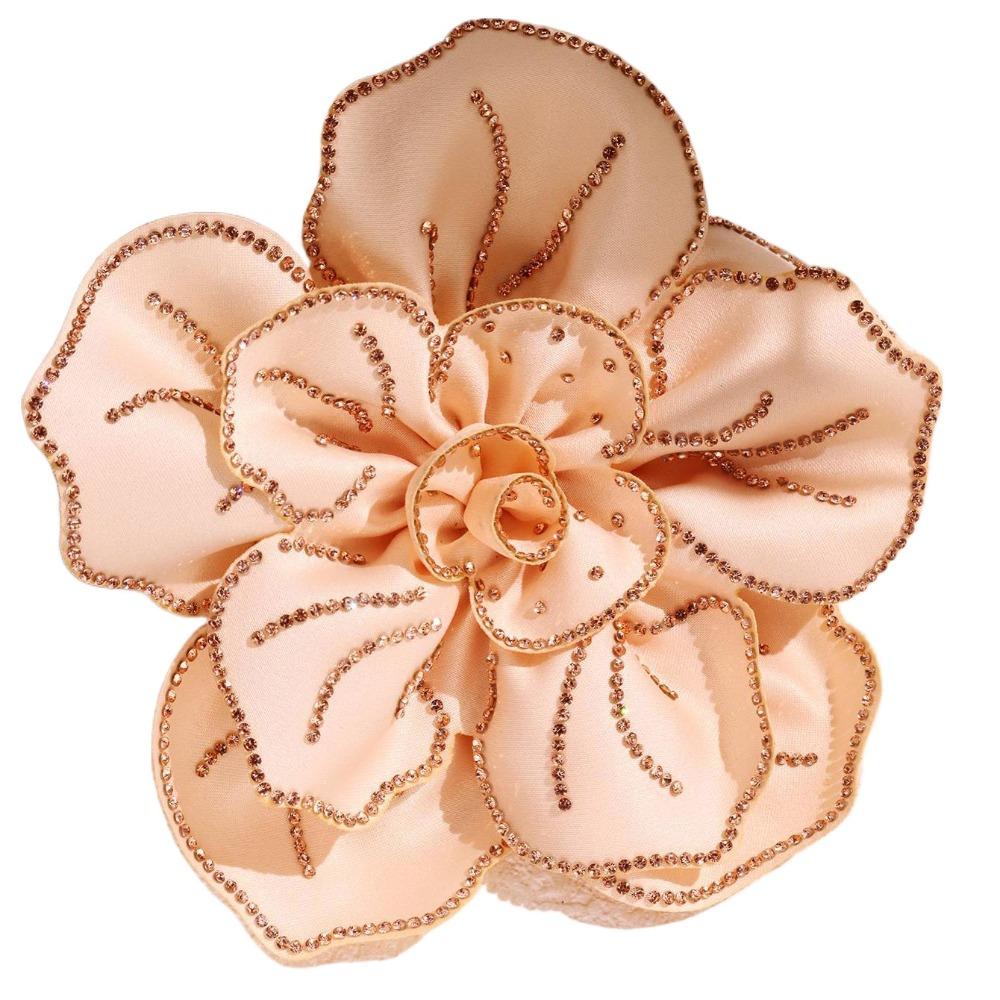 Badge Large Flower Camellia Brooch Korean Style Rhinestones Brooch Suit Collar Pin  Decoration